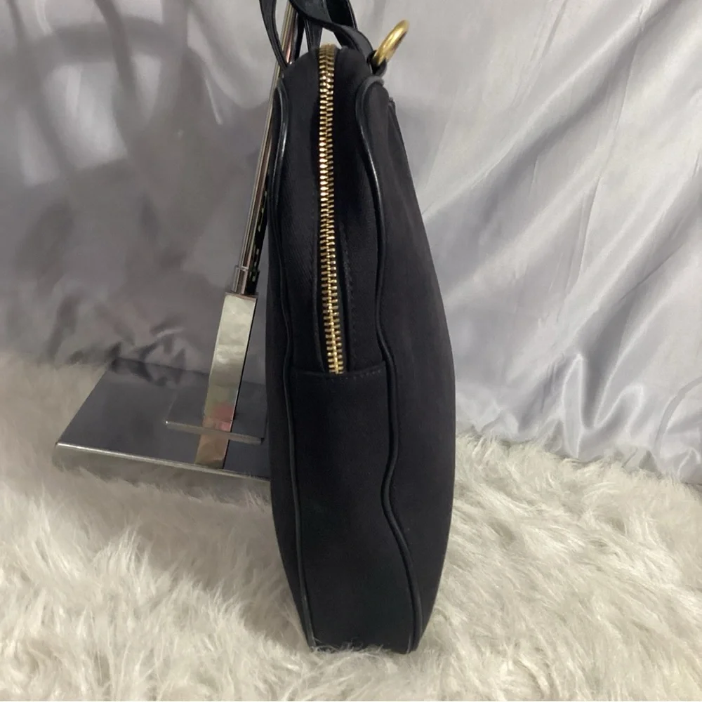 Rebecca Minkoff Eye Sight Chart Padded Black Canvas Messenger Laptop Shoulder Ba